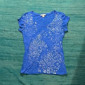 π°Forever 21 blue foil burnout shirt